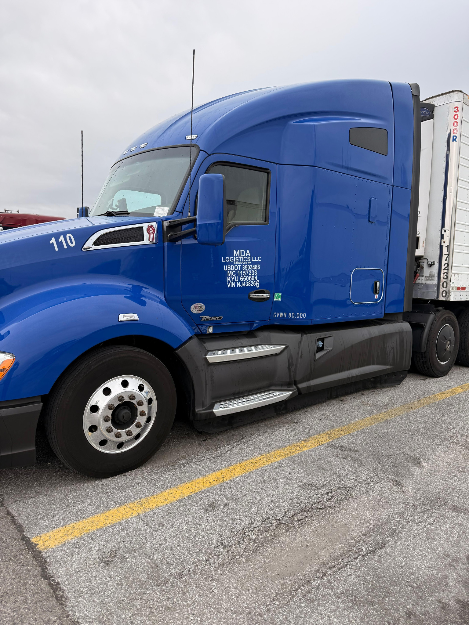 Dedicated commercial freight truck on a consistent shipping route providing long-term logistics support.