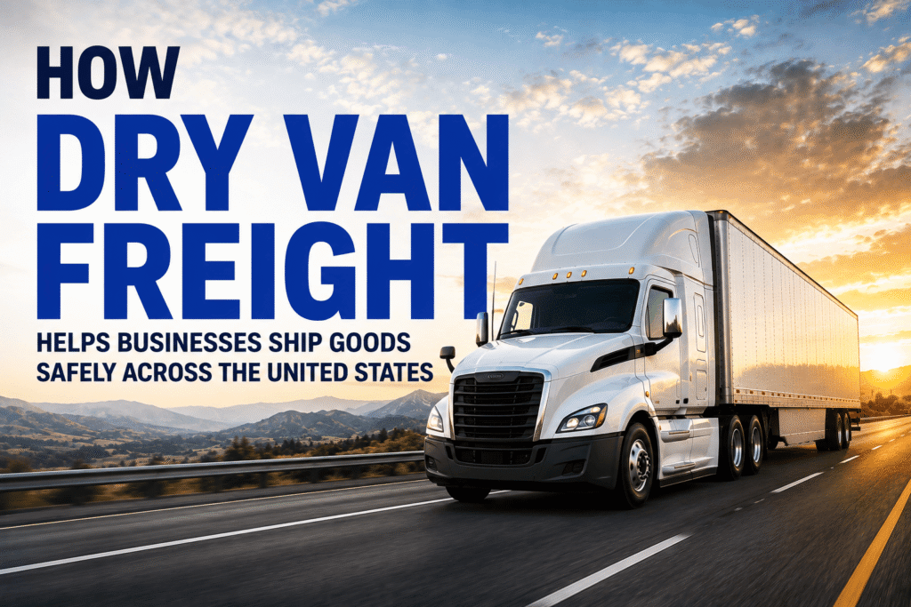 How dry van freight helps businesses ship goods safely across the United States with secure enclosed trailer transportation.